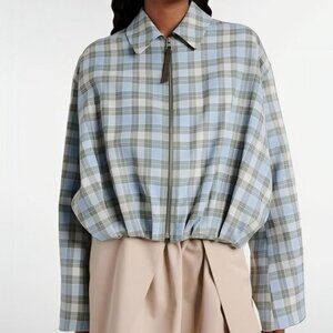 Loewe Blue and Green Plaid Blazer